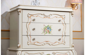 Комод с зеркалом в спальню Шанель (крем)