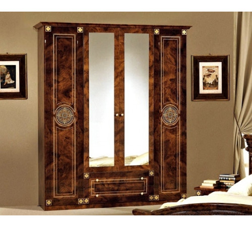 Четырехстворчатый шкаф Рома (орех)