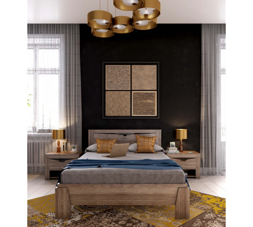 Двуспальная кровать Соренто Дуб Стирлинг