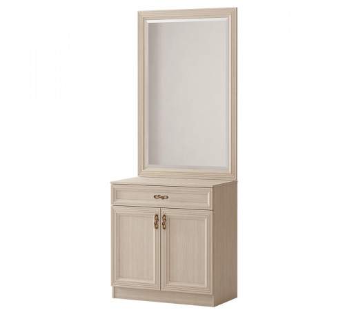 Тумба с зеркалом для прихожей Лира 59 светлая